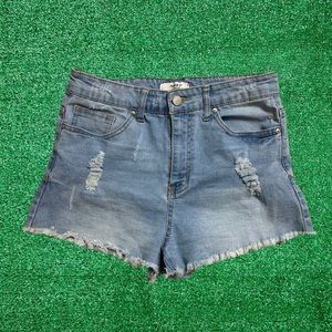 Forever 21 High Waisted Shorts Distressed